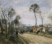 Camile Pissarro The Road from Louveciennes oil painting reproduction